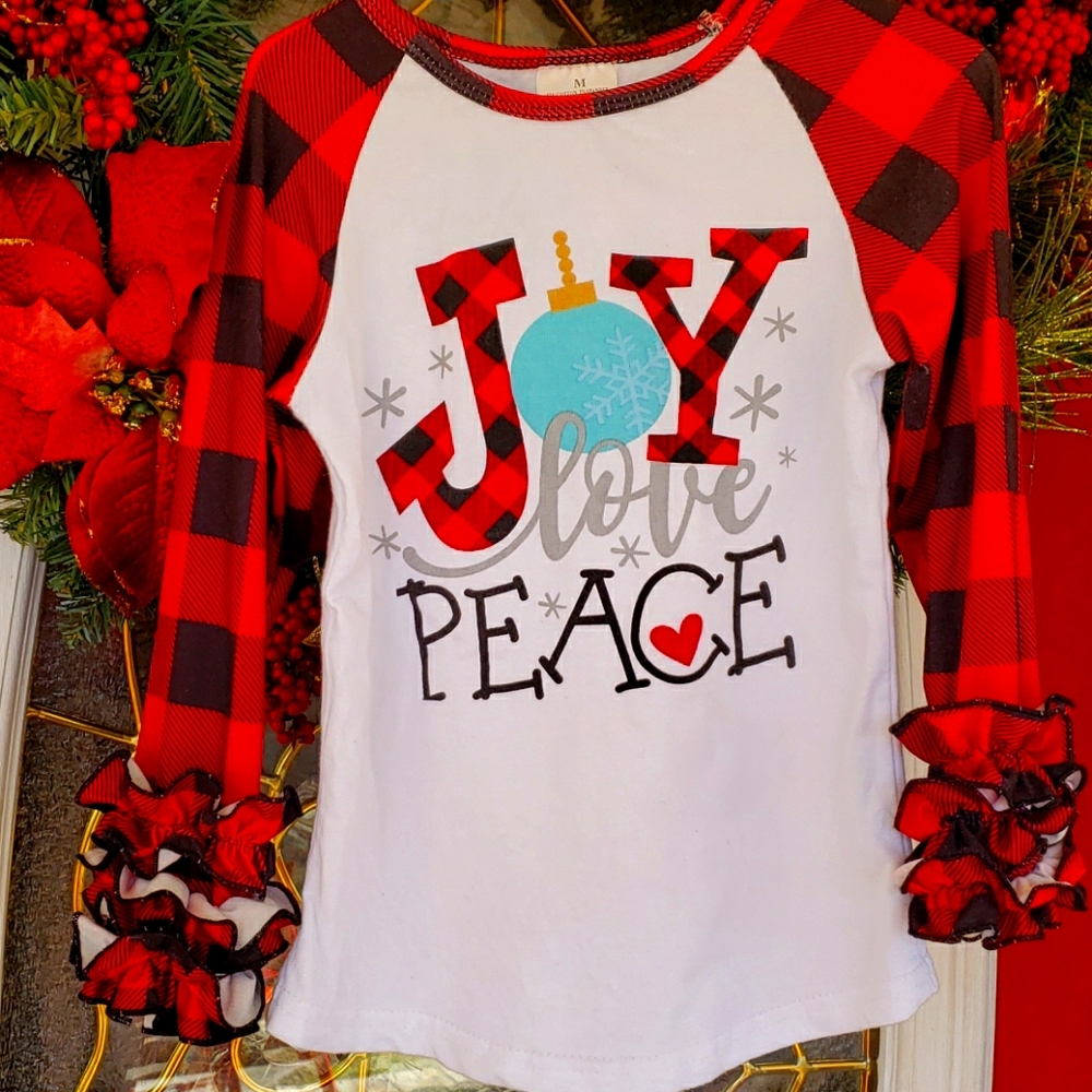 Toddler raglan Christmas shirt